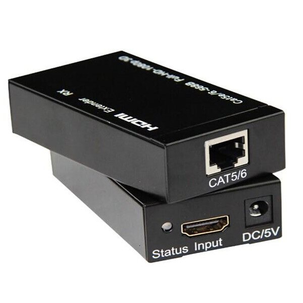 Bộ khuếch đại tín hiệu HDMI 60m.Thiết bị kéo dài cáp HDMI qua đường dây mạng, hỗ trợ full HD1080p